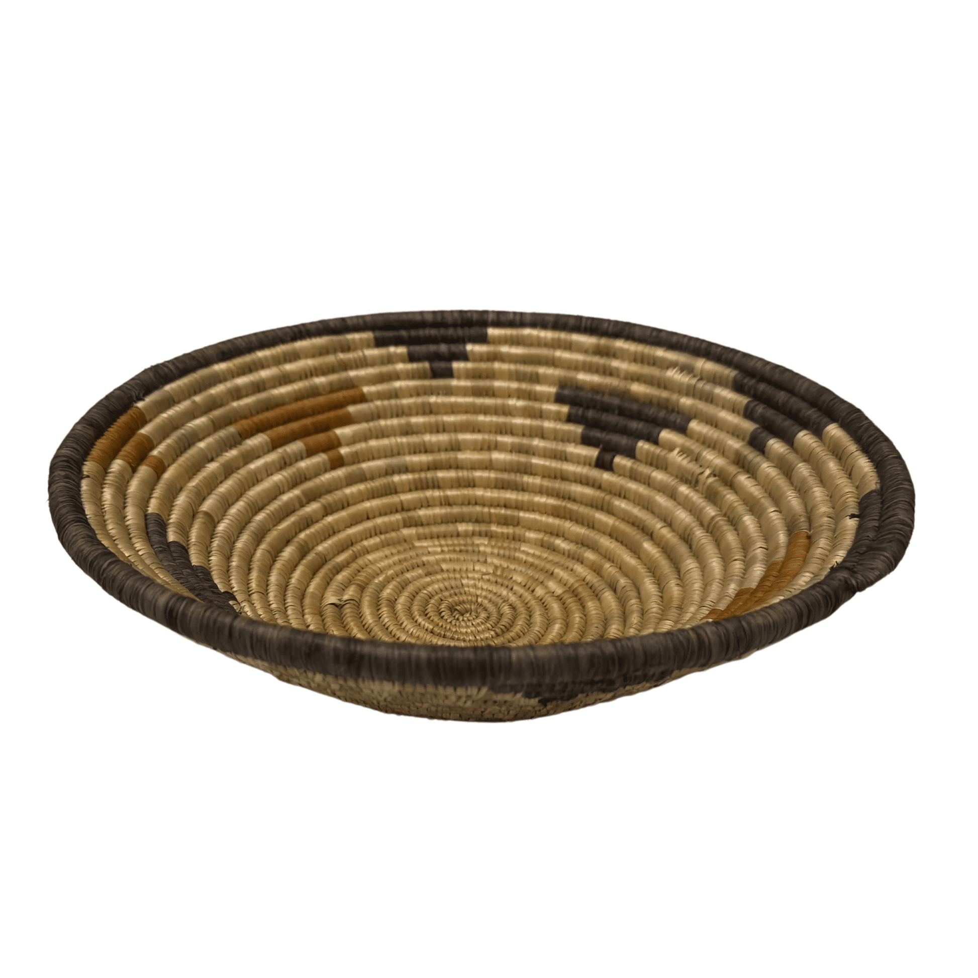 Ugandan Raffia Basket (Medium) Pattern 1 Handwoven Basket My Store 