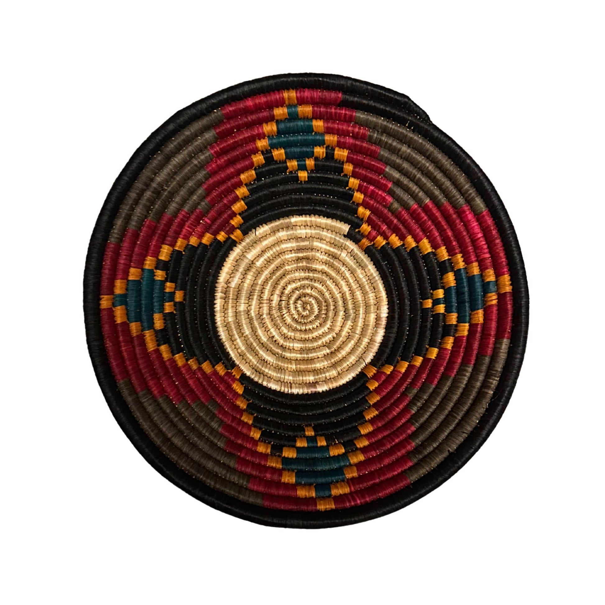 Ugandan Raffia Basket (Medium) Pattern 6 - Pearl Africa